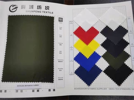 재킷을 위한 140gsm 사로잡힌 소프트셀 폴리에스테르 평범한 인쇄형 패브릭
